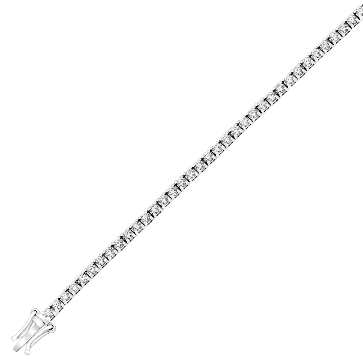 Lab grown platinum 2.00ct round cut diamond tennis bracelet