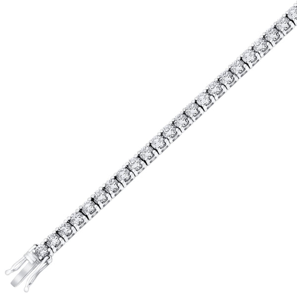 Lab grown platinum 7.00ct round cut diamond tennis bracelet