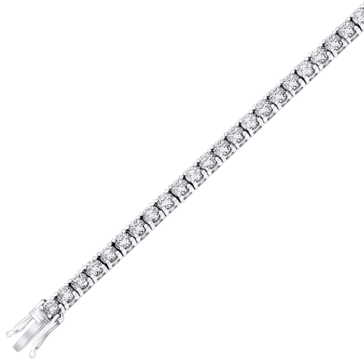 Lab grown platinum 7.00ct round cut diamond tennis bracelet