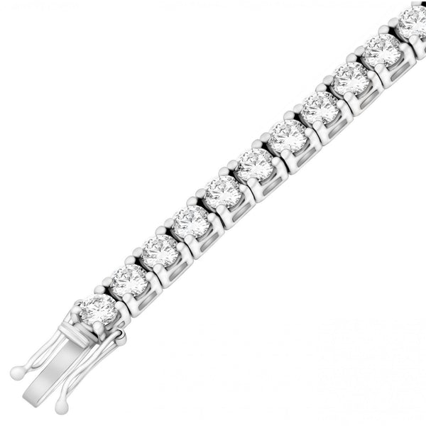 Lab grown platinum 12.00ct round cut diamond tennis bracelet