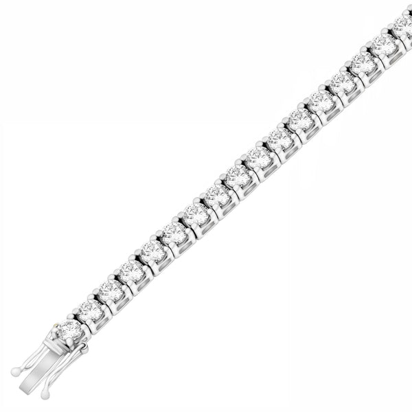 Lab grown platinum 12.00ct round cut diamond tennis bracelet