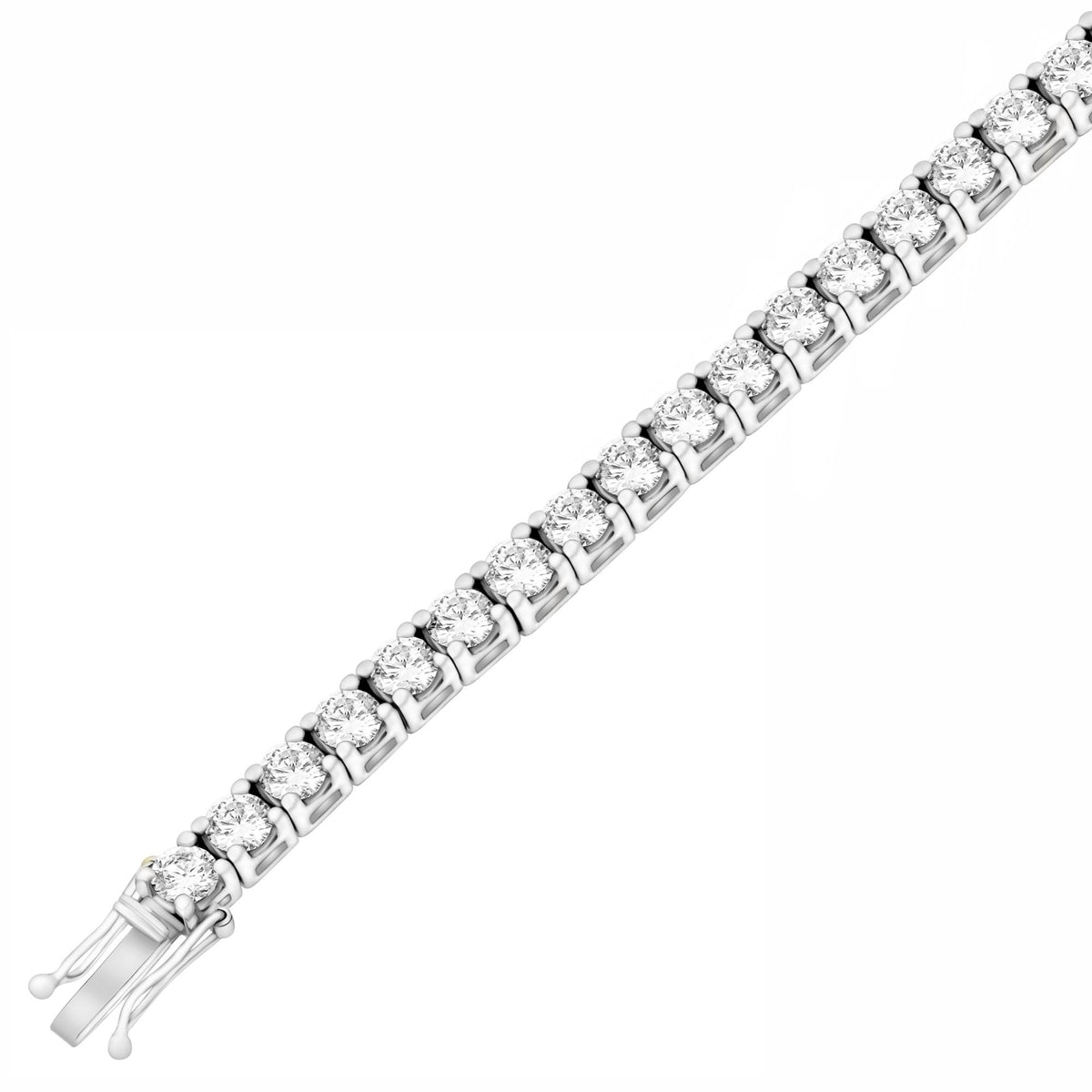 Lab grown platinum 12.00ct round cut diamond tennis bracelet