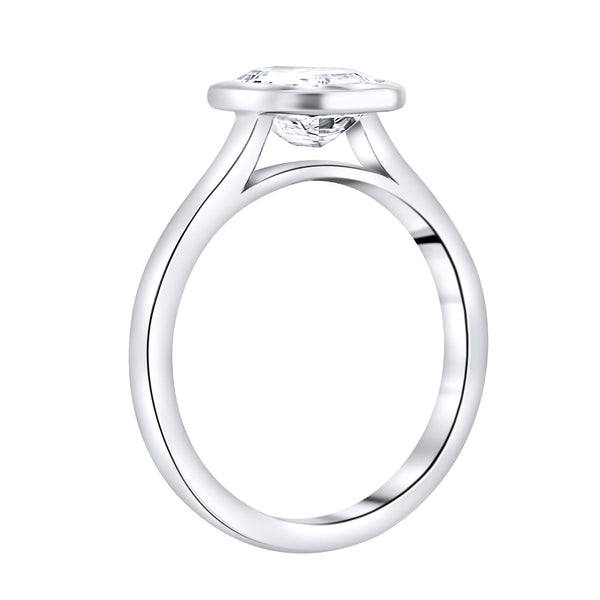Lab grown platinum 1.51ct D VVS2 IGI emerald cut diamond ring