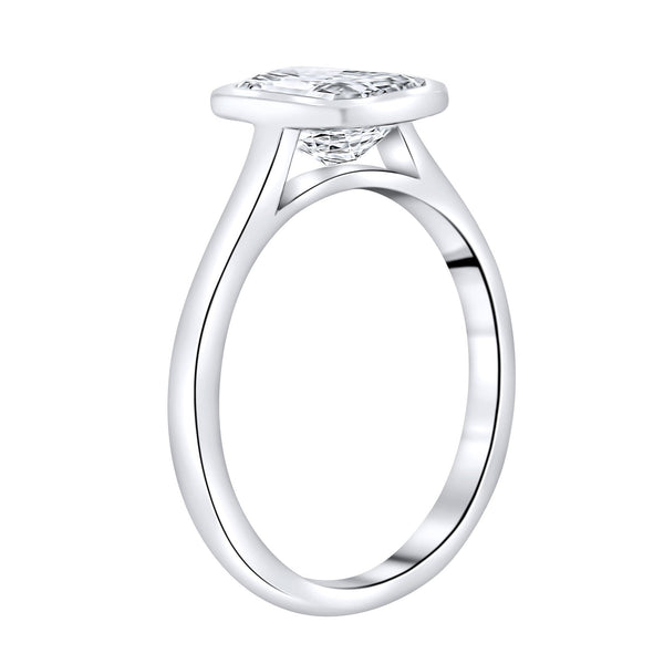 Lab grown platinum 1.50ct D VVS2 IGI radiant cut diamond ring