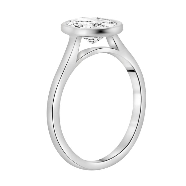 Lab Grown Platinum 2.04ct D Vvs2 Igi Oval Cut Diamond Ring