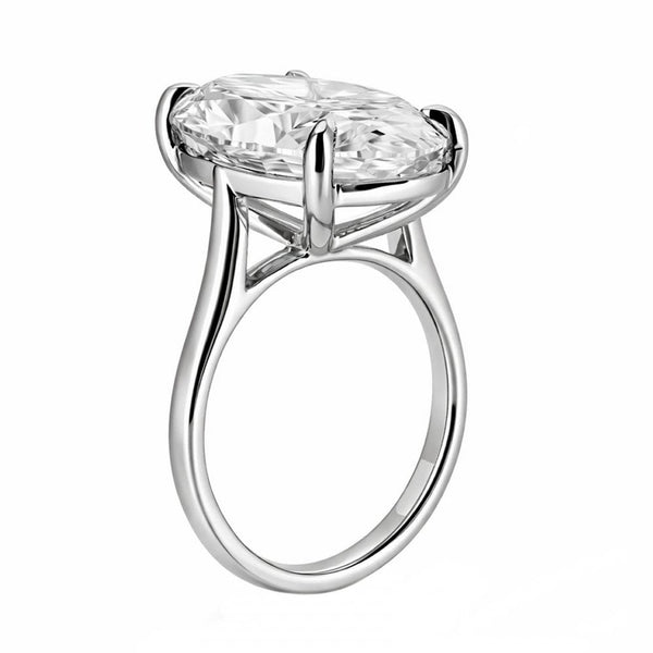 Lab grown platinum 15.03ct E VVS2 IGI oval cut diamond ring