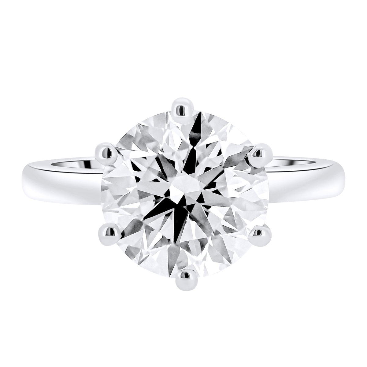 Platinum 4.53ct G VS2 IGL round brilliant cut diamond ring