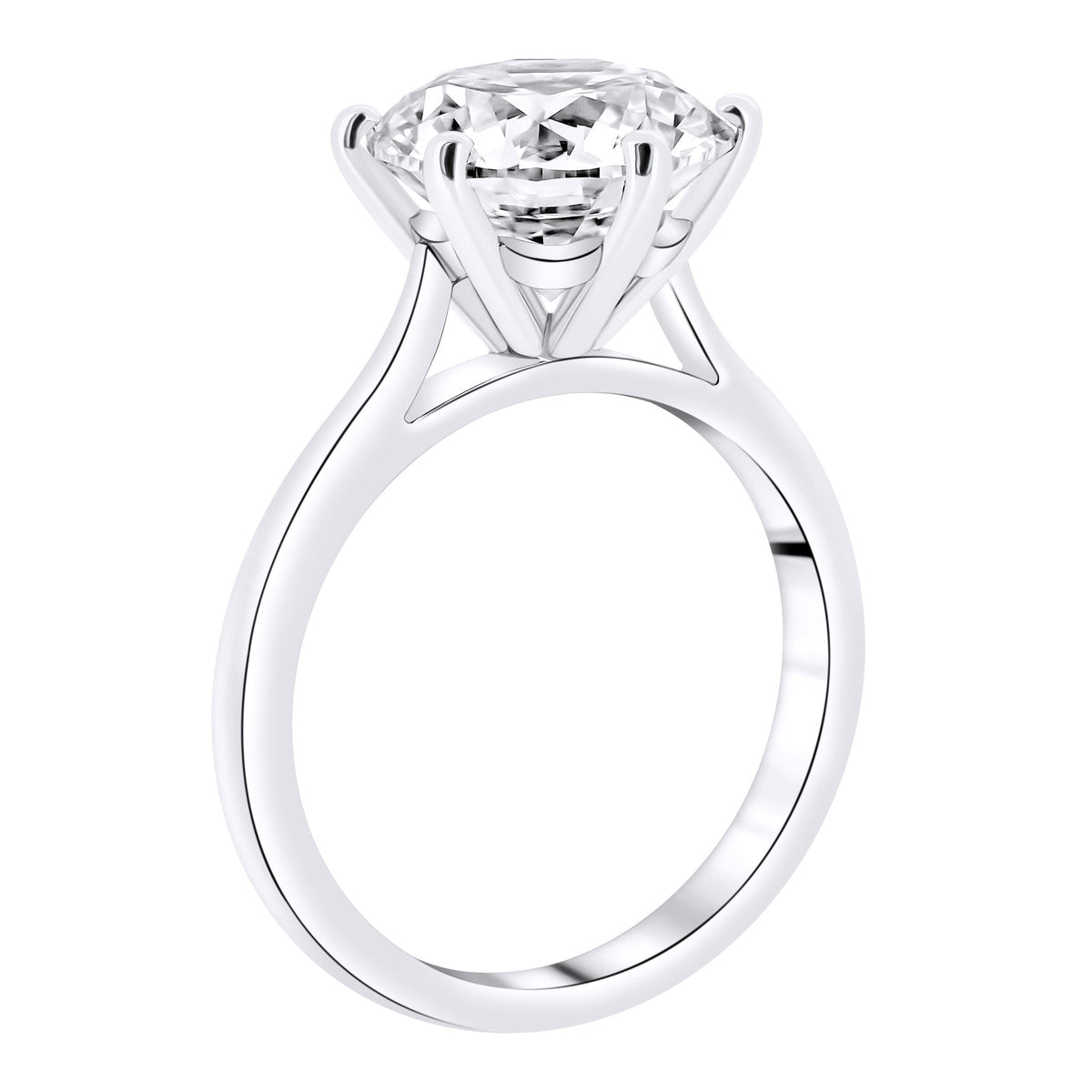 Platinum 4.53ct G VS2 IGL round brilliant cut diamond ring