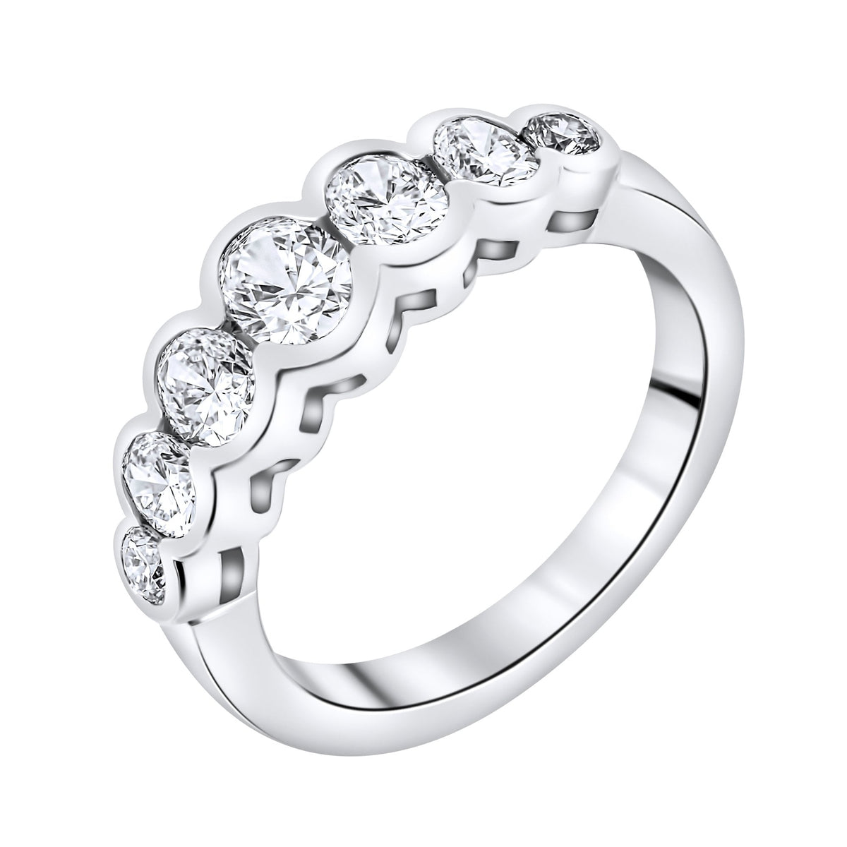 18ct white gold 1.36ct oval & round brilliant diamond ring