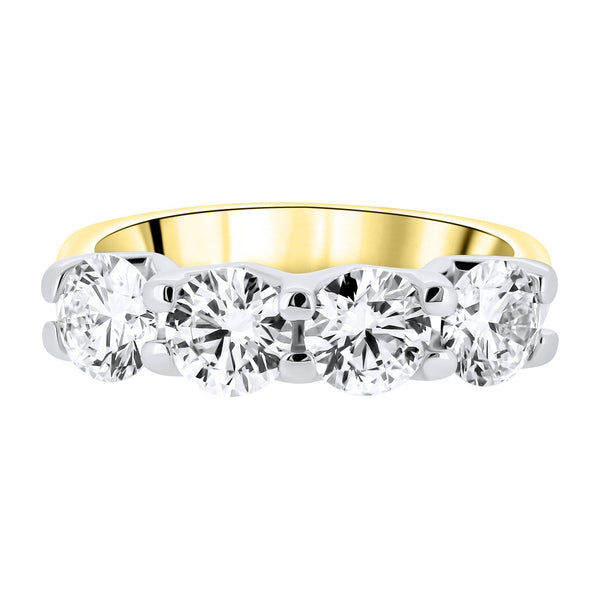 LG 18ct yellow gold 1.72ct D VVS2 IGI round diamond 4 stone ring