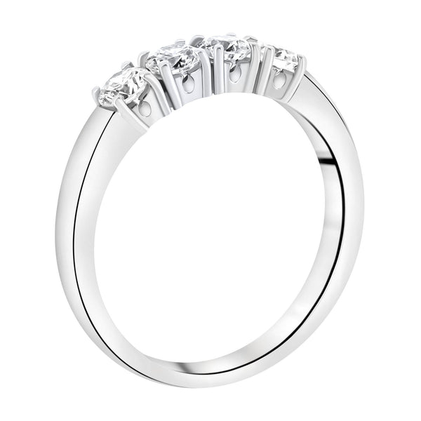 Platinum 0.60ct round brilliant cut diamond 4 stone ring