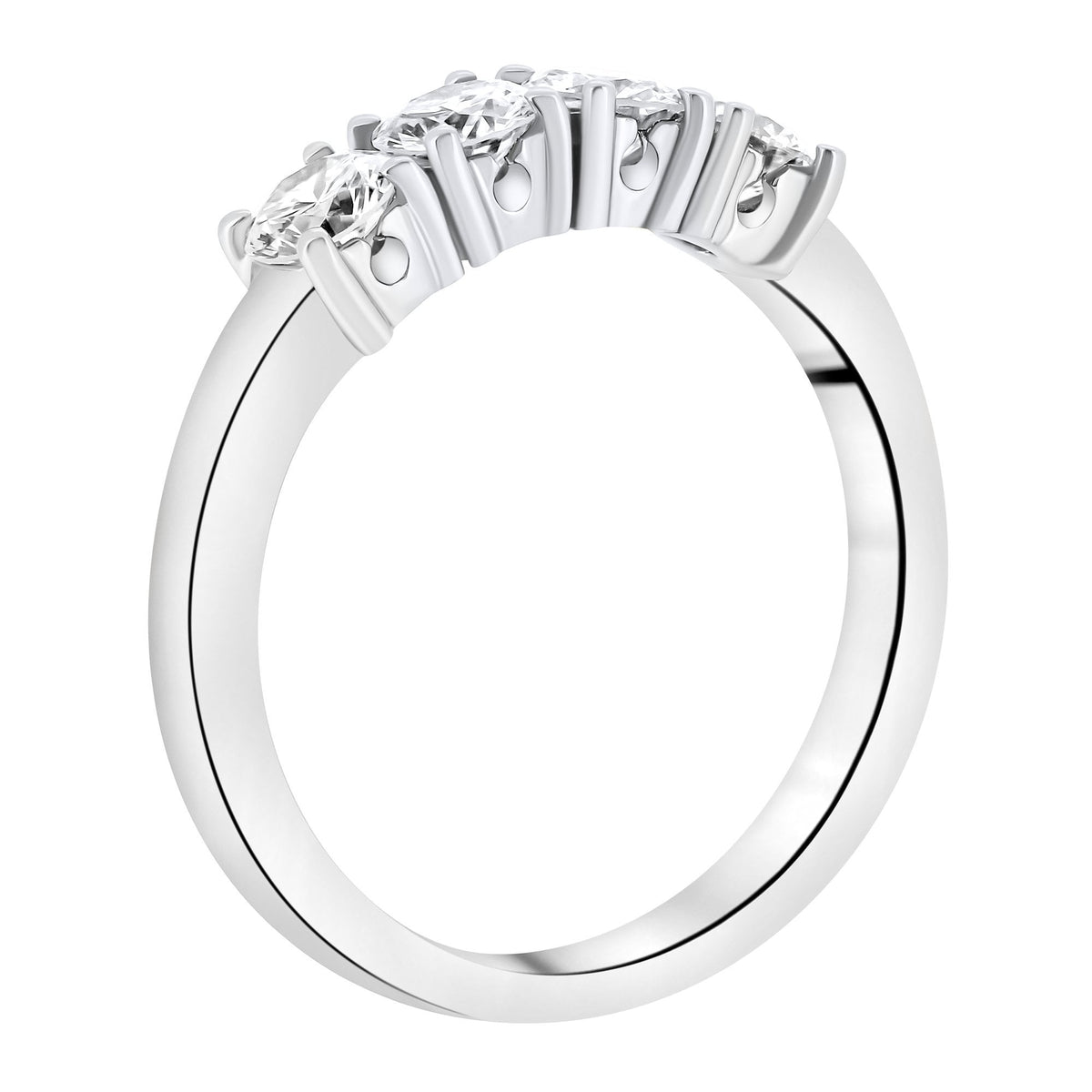Platinum 0.80ct round brilliant cut diamond 4 stone ring