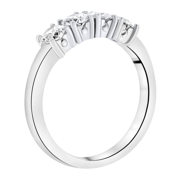 Platinum 0.80ct round brilliant cut diamond 4 stone ring
