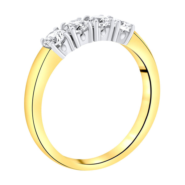 18ct yellow gold 0.60ct round brilliant cut diamond 4 stone ring