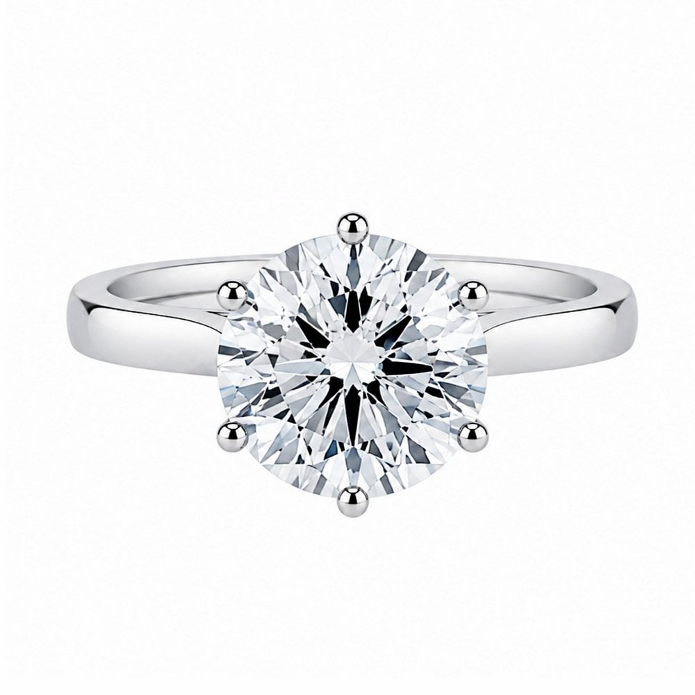 Platinum 1.81ct D SI1 EGL round brilliant cut diamond ring