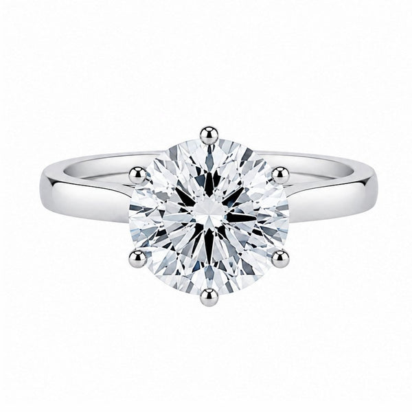 Platinum 2.00ct F VS2 GIA round brilliant diamond ring