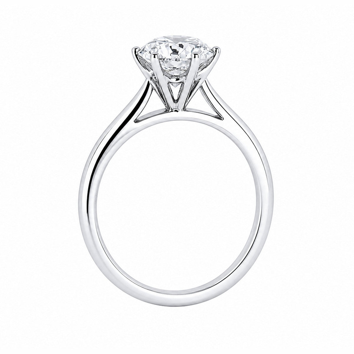 Platinum 2.00ct F VS2 GIA round brilliant diamond ring