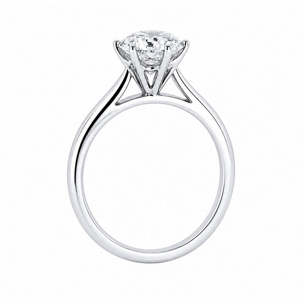 Platinum 2.00ct F VS2 GIA round brilliant diamond ring