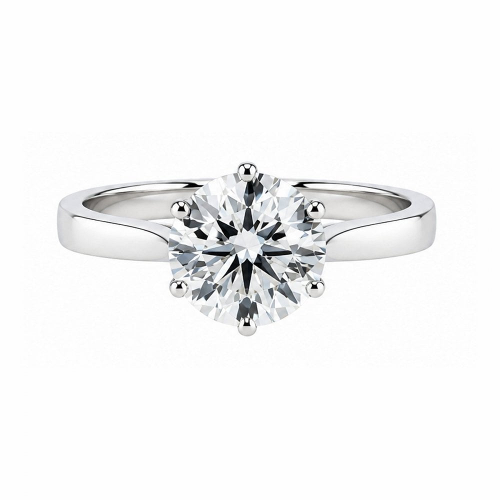 Platinum 1.01ct E SI1 GIA round brilliant cut diamond ring