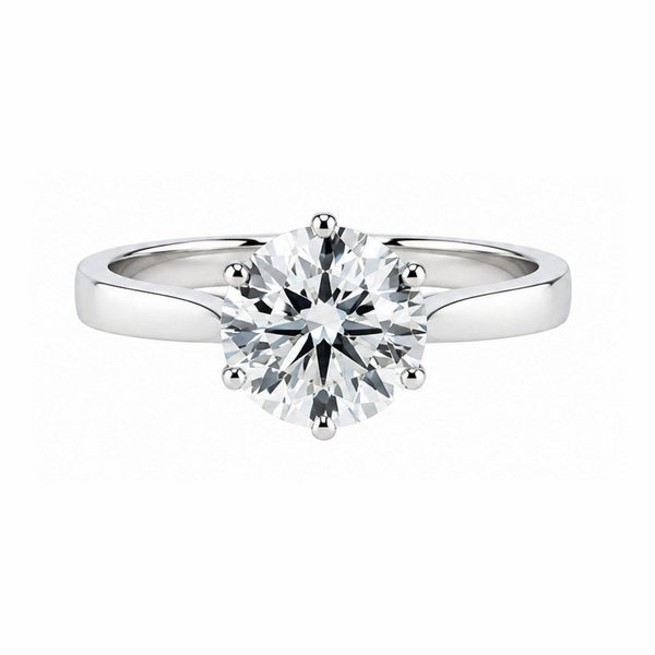 Platinum 1.01ct E SI1 GIA round brilliant cut diamond ring