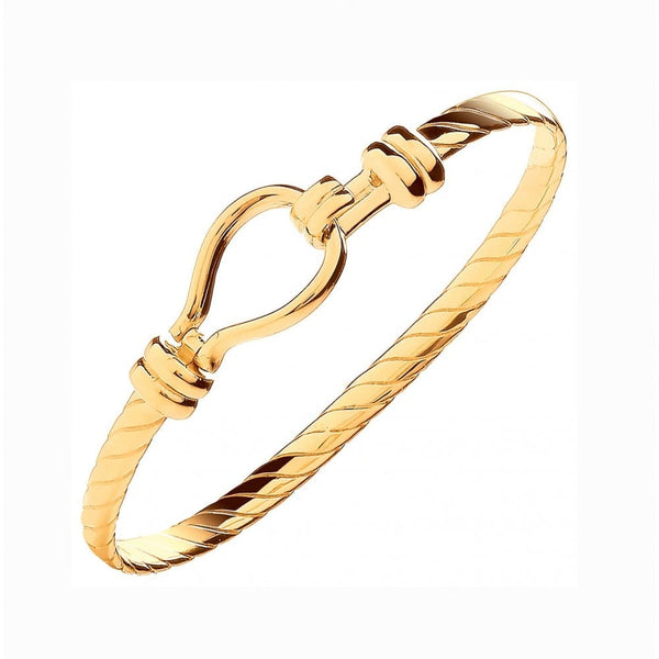 9ct yellow gold 3.00mm baby hook bangle