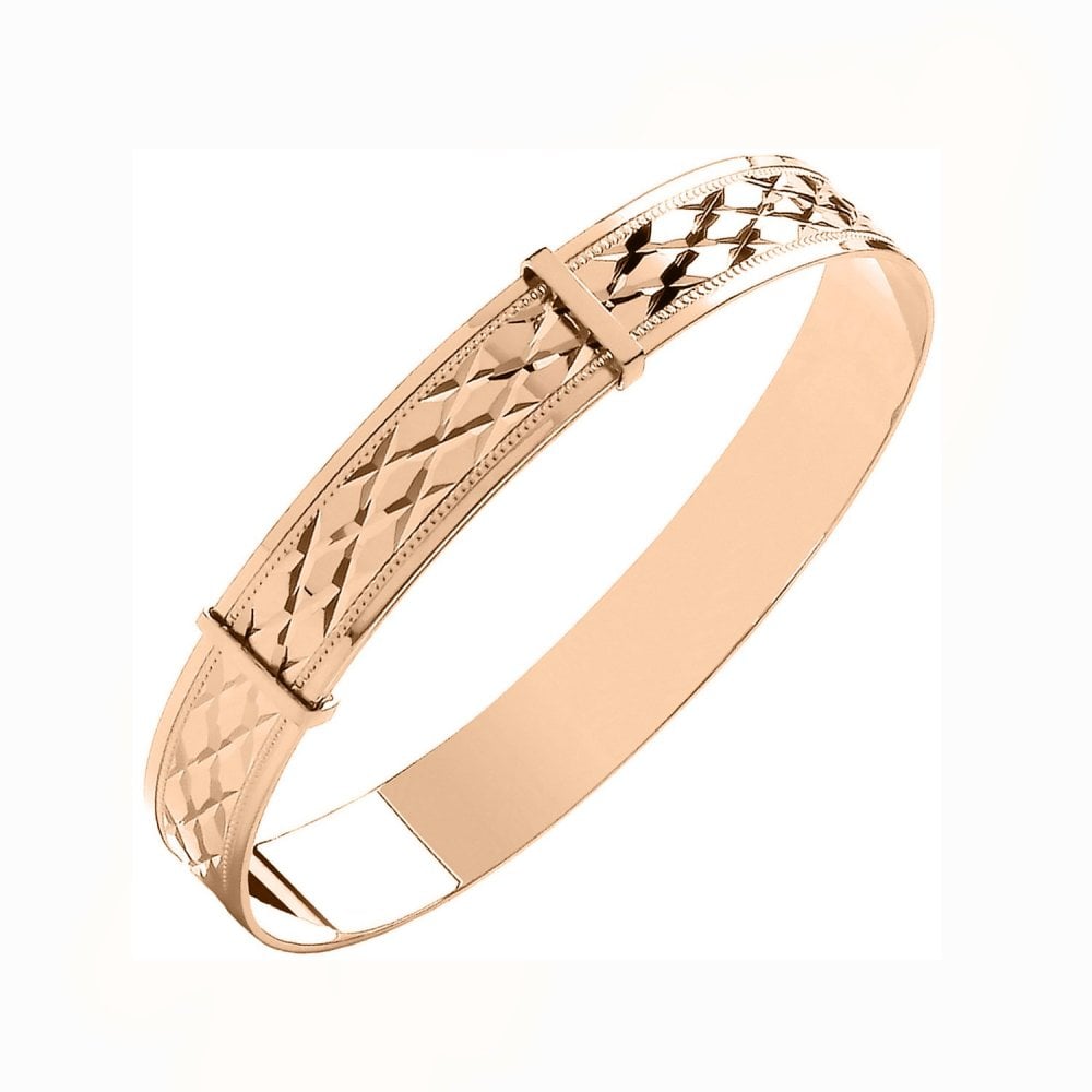 9ct rose gold 7.00mm baby bangle