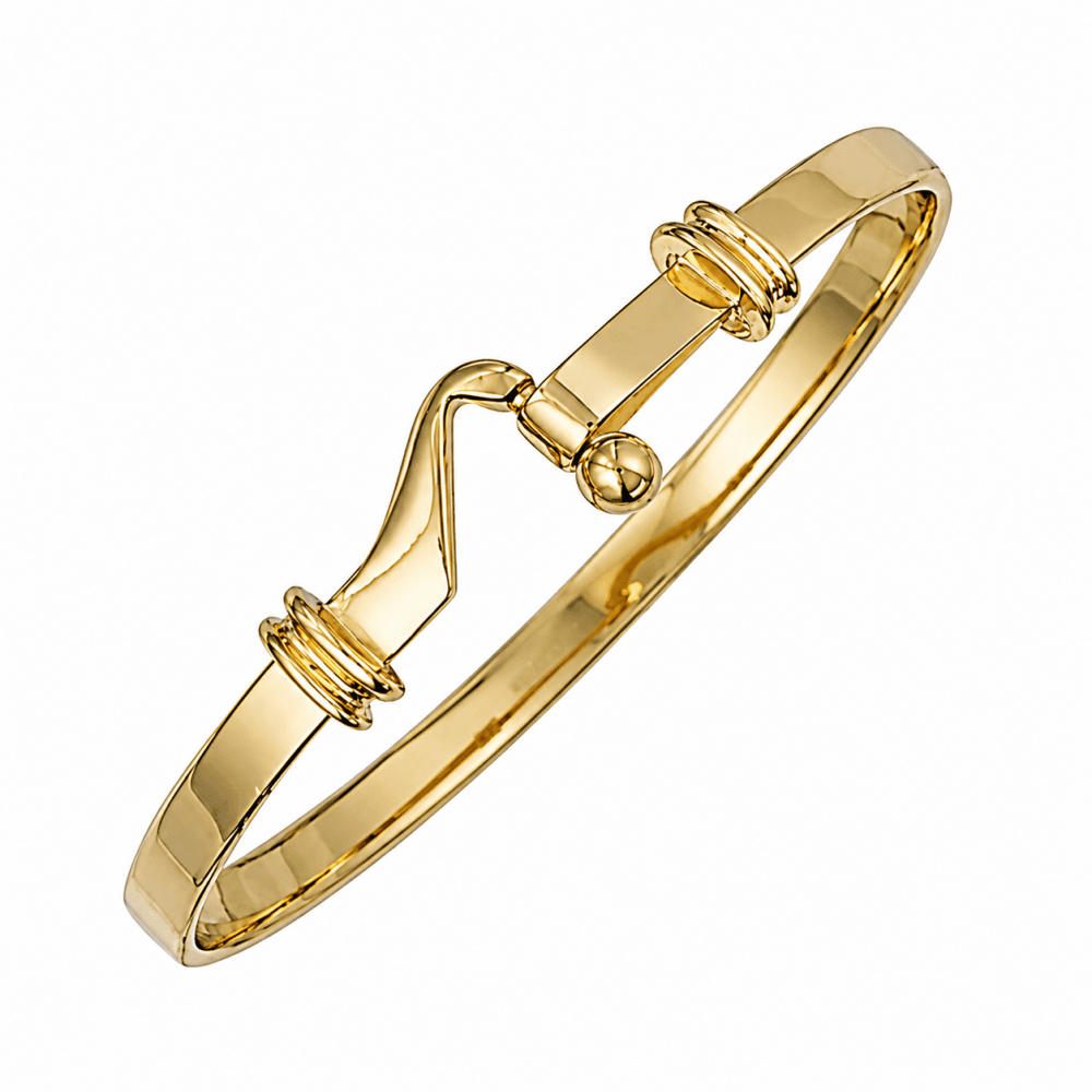 9ct yellow gold 3.50mm baby hook bangle