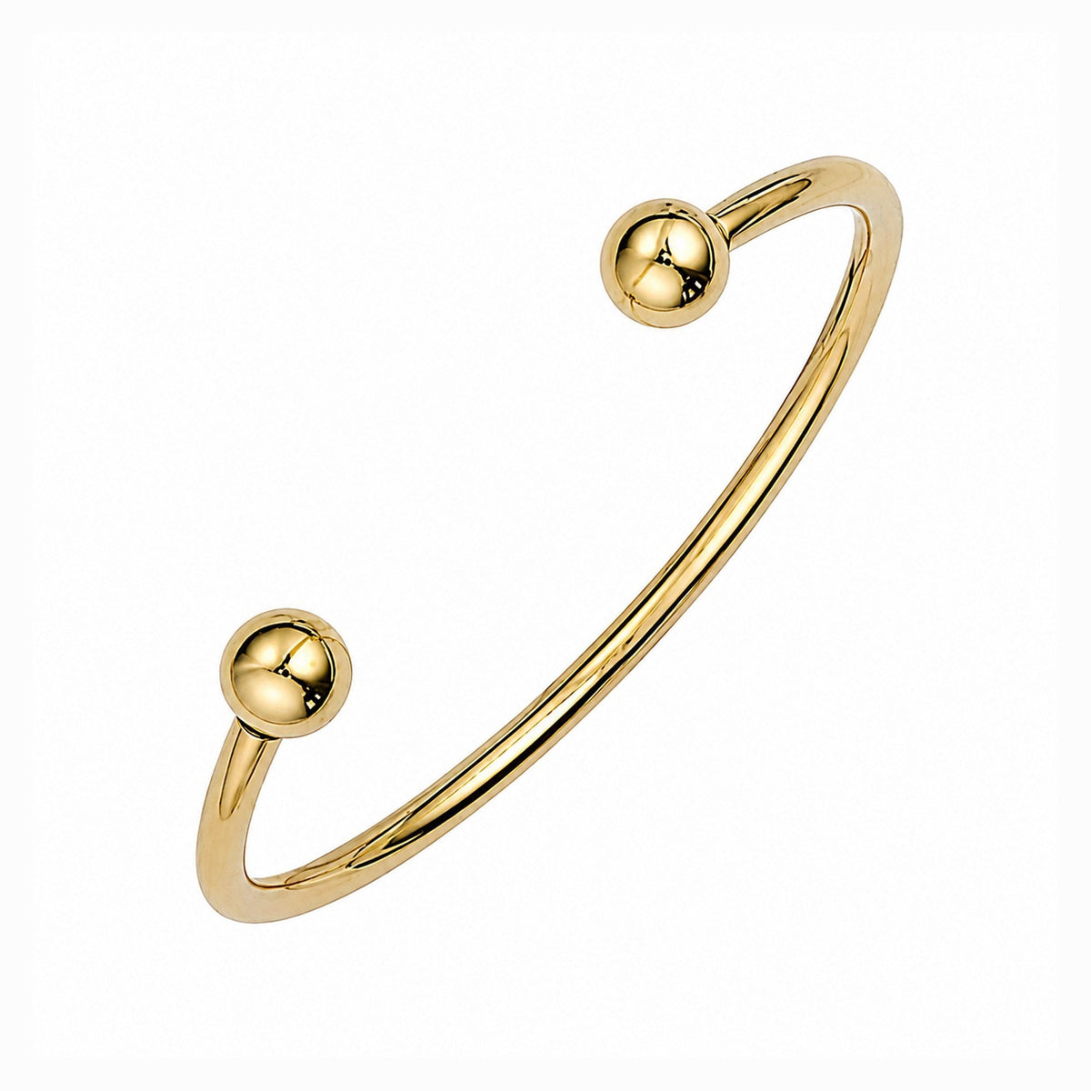9ct yellow gold 2.00mm baby torq bangle