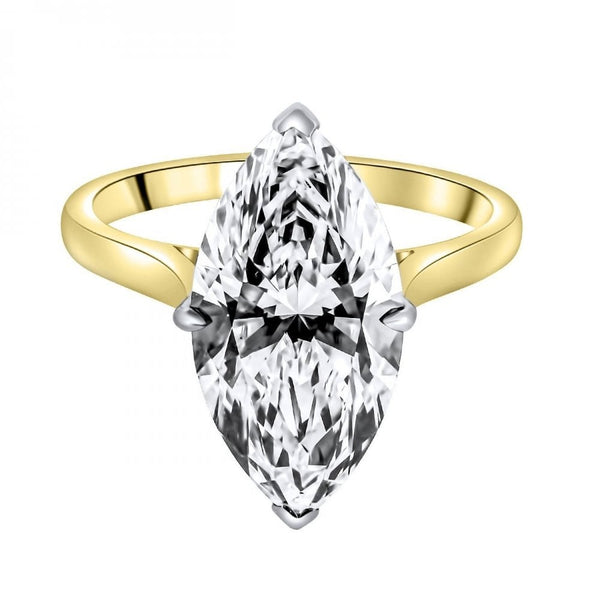 LG 18ct yellow gold 4.04ct D VVS2 IGI marquise cut diamond ring