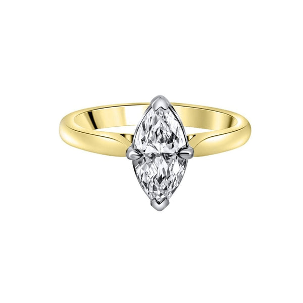 LG 18ct yellow gold 1.01ct D VVS2 IGI marquise cut diamond ring