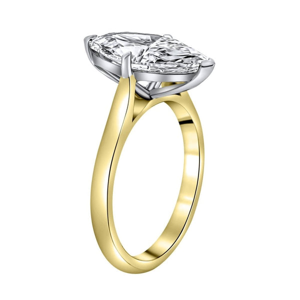 LG 18ct yellow gold 3.04ct D VVS2 IGI marquise diamond ring