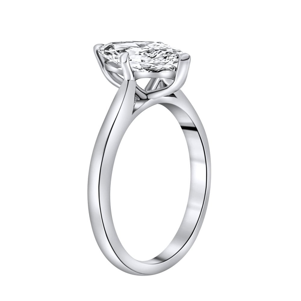 Lab grown platinum 1.50ct D VVS2 IGI marquise cut diamond ring
