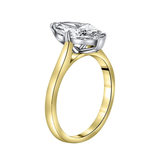 LG 18ct yellow gold 2.03ct D VVS2 IGI marquise cut diamod ring