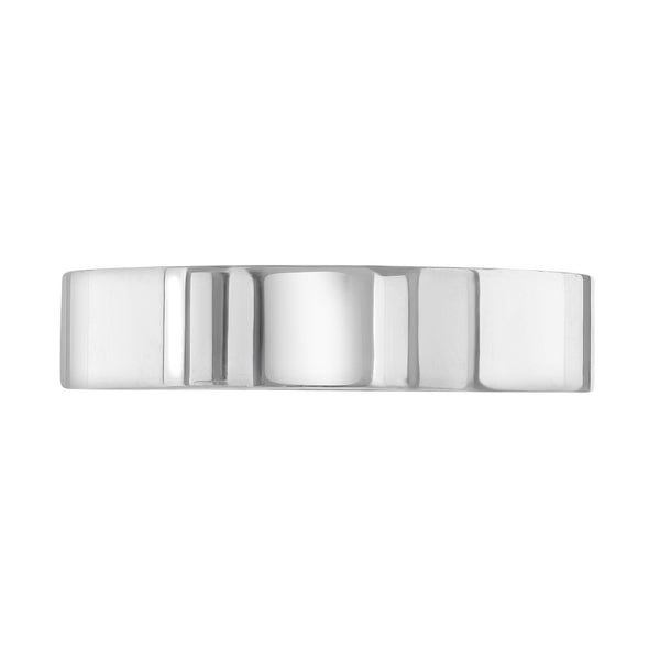 Platinum 5.0mm flat heavy weight court wedding ring