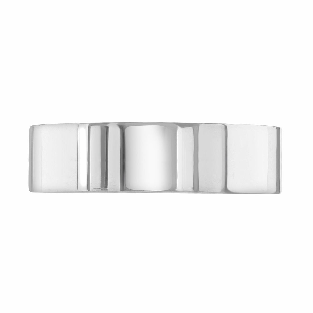 Platinum 6.0mm flat heavy weight court wedding ring