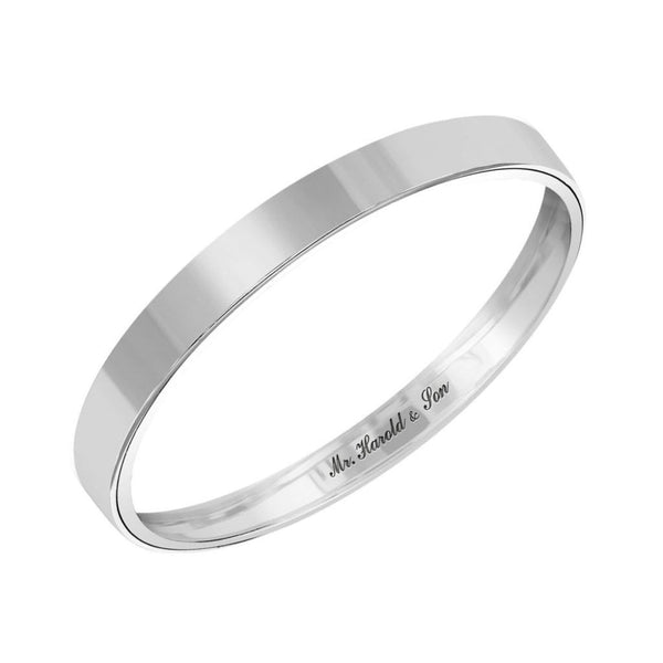 Platinum 2.5mm flat heavy weight court wedding ring