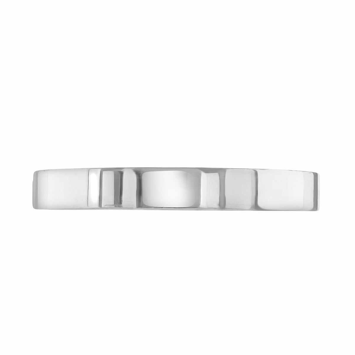 Platinum 3.0mm flat heavy weight court wedding ring