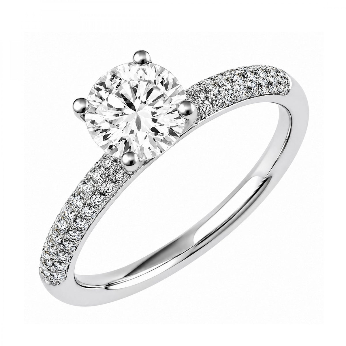 Platinum 1.00ct E SI1 EGL round brilliant cut diamond ring