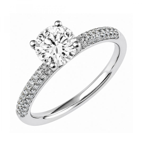 Platinum 1.00ct E SI1 EGL round brilliant cut diamond ring