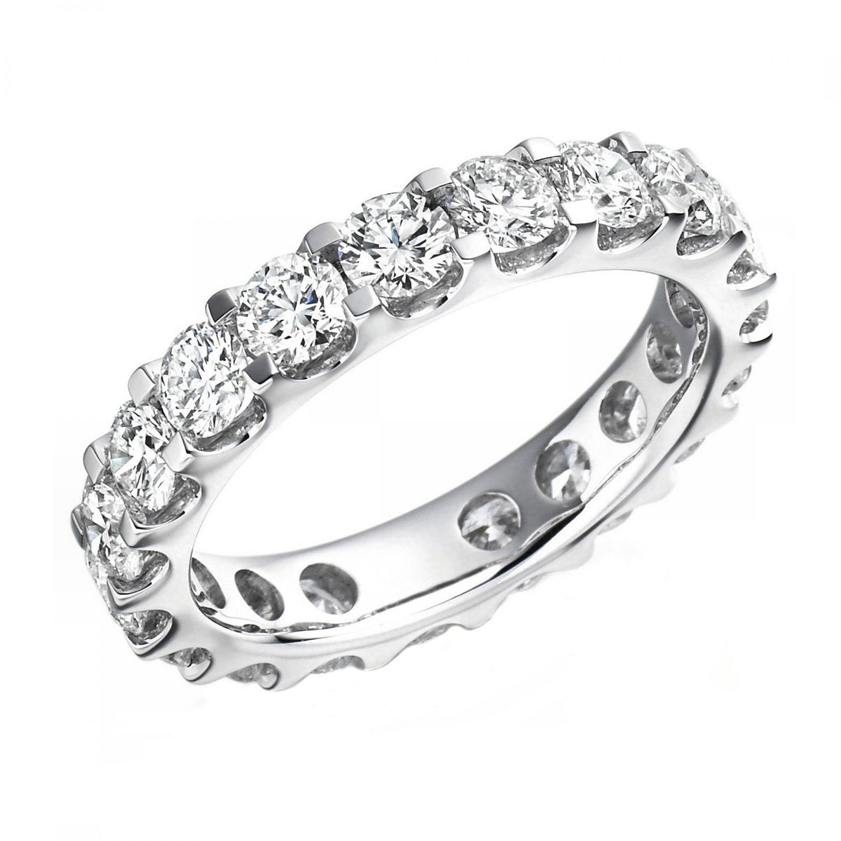 Preowned platinum 3.10ct round full eternity diamond ring