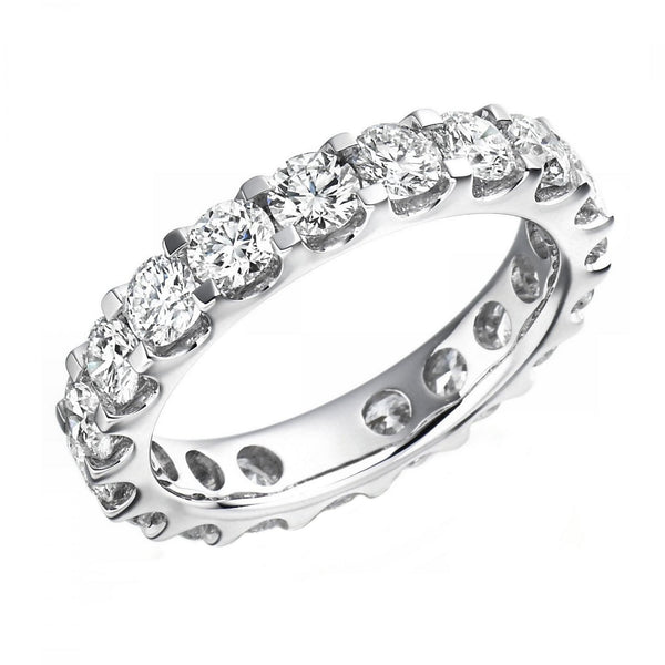 Preowned platinum 3.10ct round full eternity diamond ring