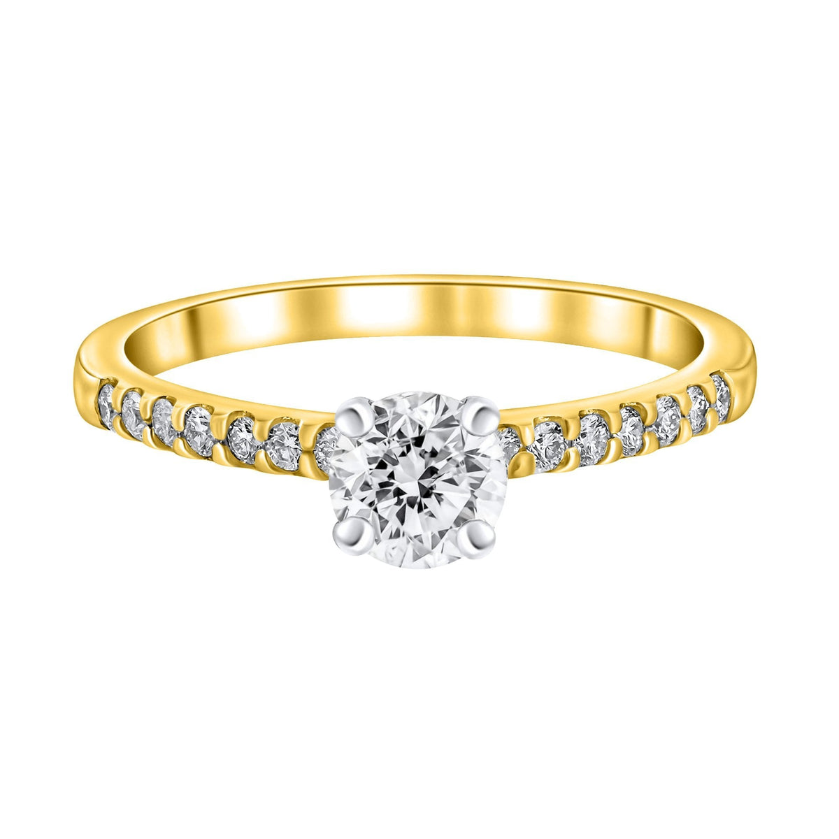 Platinum 0.52ct F VS2 GIA round brilliant cut diamond ring