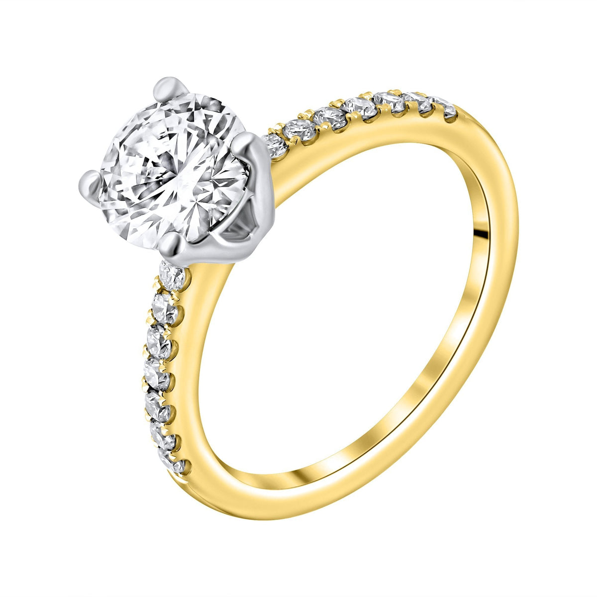 18ct yellow gold 1.50ct round brilliant cut diamond ring