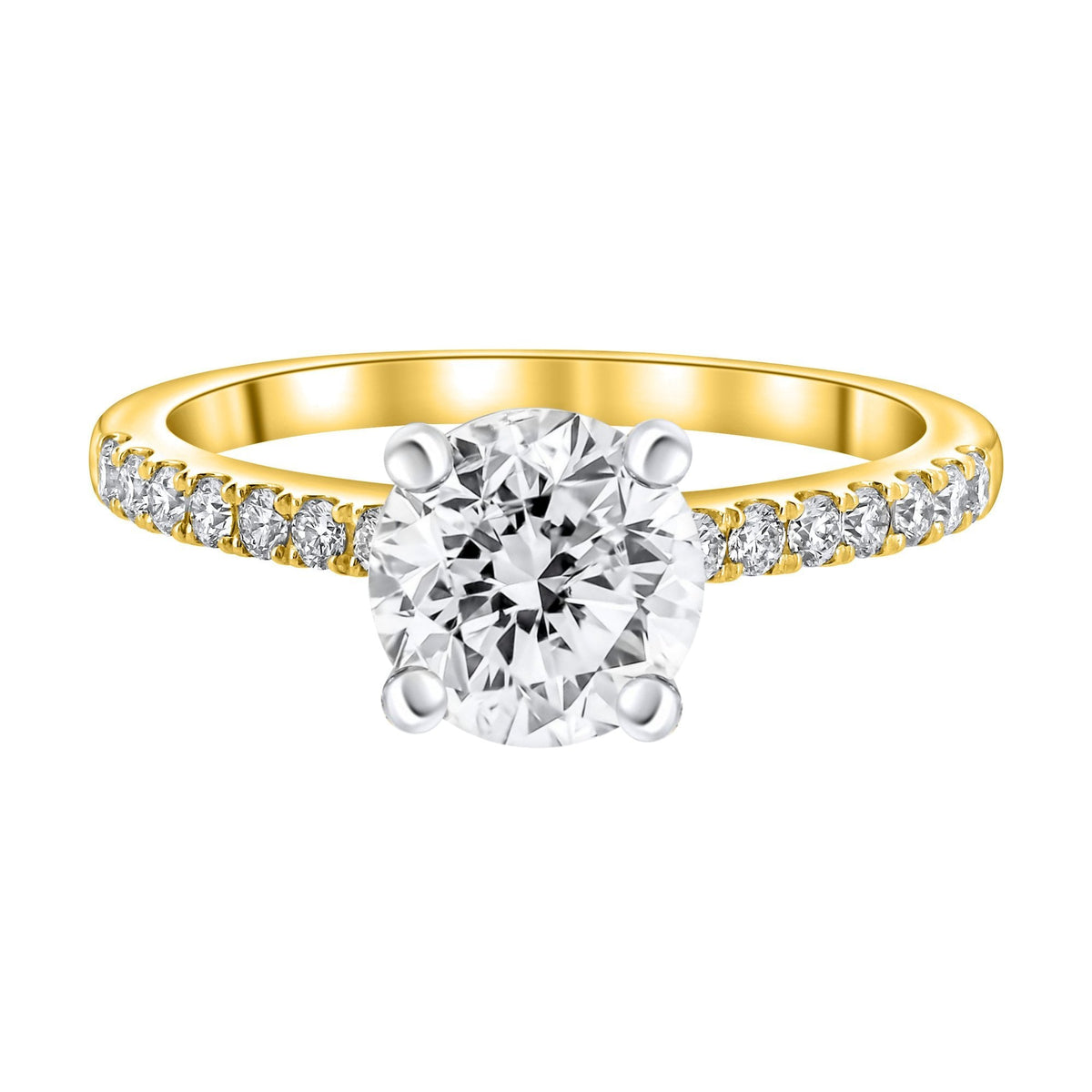 18ct yellow gold 1.50ct round brilliant cut diamond ring