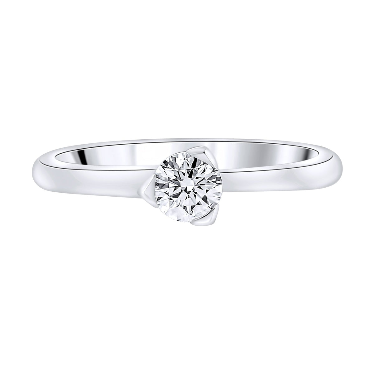 Platinum 0.34ct E VS1 EGL round brilliant cut diamond ring