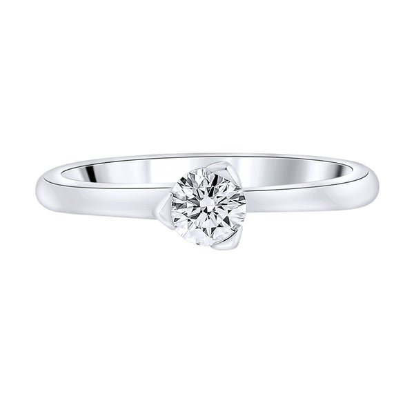 Platinum 0.34ct E VS1 EGL round brilliant cut diamond ring