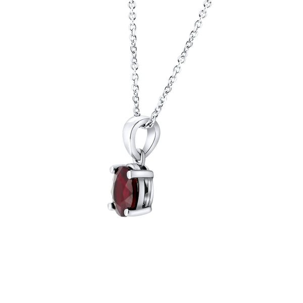 Platinum 7mm X 5mm Ruby Pendant