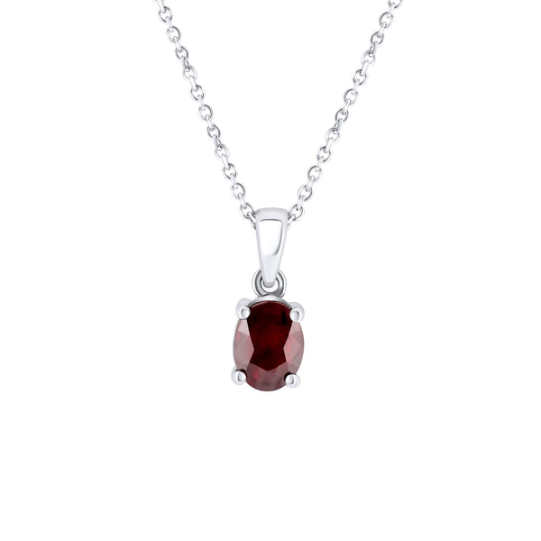 Platinum 7mm X 5mm Ruby Pendant