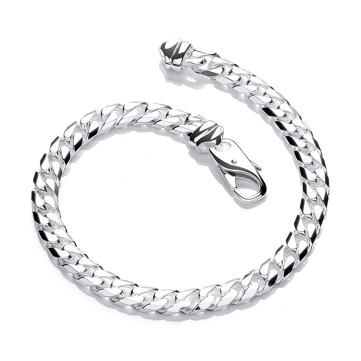 Silver 5.7mm 8" curb 21.5g bracelet