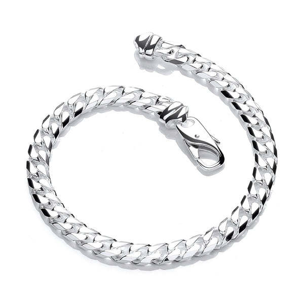 Silver 5.7mm 8" curb 21.5g bracelet